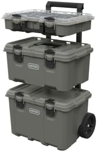 Keter Stack-N-Roll Outdoor Gear Organizer, 3-Piece Rolling Storage System by Unknown