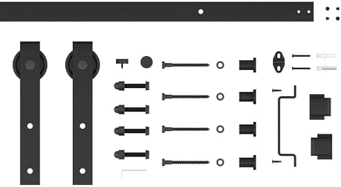 36 in. x 84 in. Mirrored Glass Black MDF Interior Sliding Barn Door with Hardware Kit and Door Handle - Image 3