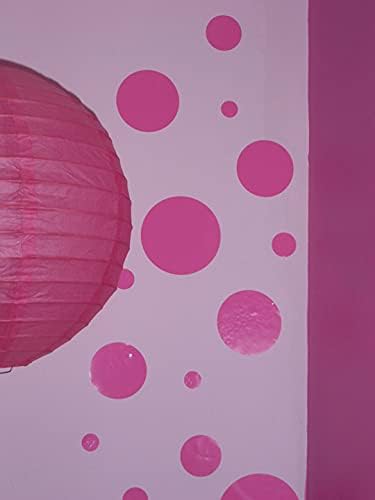 Polka Dot Wall Stickers, Wall Decor Stickers, Wall Dots, Vinyl Circle Room Dot Decals (Pink) - Image 3