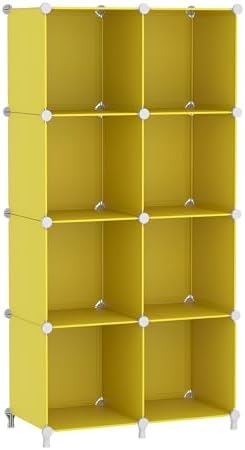 AWTATOS Cube Storage Organizer, 8 Cube Closet Organizers Stackable, Yellow by AWTATOS