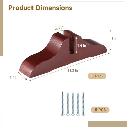 5 Pcs Folding Room Divider Stands, Wooden Privacy Screen Holders, Office Partition Support Bases with Slots, Includes Nails for Easy Assembly, Ideal for Home, Office (Dark Red) - Image 5