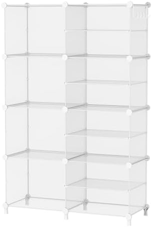 AWTATOS Closet Organizer 8 Cube Storage Shelves, Transparent Twill by AWTATOS