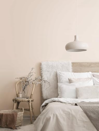 Peel and Stick Wallpaper Solid Color Contact Paper Matte Beige Wall Paper for Bedroom Bathroom Nude Wallpaper Removable Self-Adhesive Kitchen Wall Decor Vinyl Roll 17.3" x 118" - Image 4