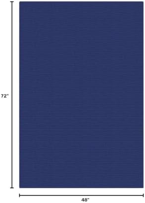 KOZYFLY Washable 4x6 Entry Woven Area Rug, Braided Throw Rugs for Entryway, Non Slip Door Mat Indoor Entrance, Front Porch Carpet for Foyer, Kitchen, Bedroom, Living Room, Deep Navy Blue - Image 2