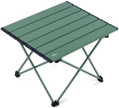 iClimb Ultralight Compact Camping Folding Table (Green - S) by iClimb