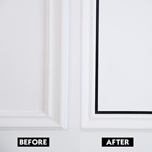Trimold Matte Black Molding Trim Peel and Stick, Flexible Mirror Border Design, Wall Ceiling Floor Cabinet Tile Edge Moulding, 5m x 5cm - Image 5