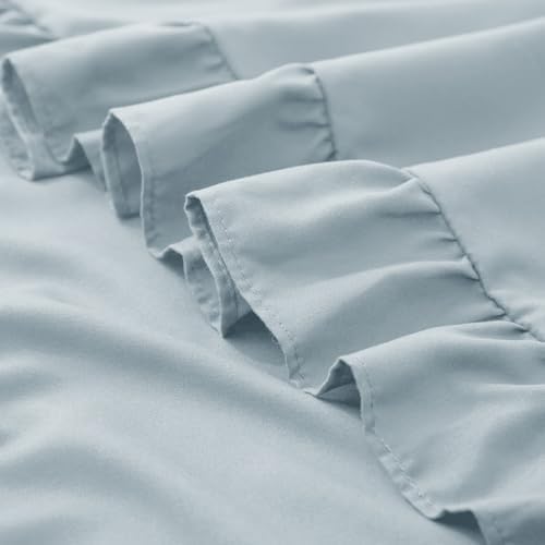 KKJIAF 2 Pack Ruffle Pillow Cases 22x22 Inches, Dusty Blue - Image 7