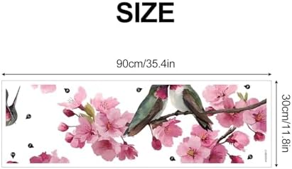 ANNA QUEEN Hummingbird & Cherry Blossom Wall Decals | Peel and Stick Spring Floral Wall Stickers – Removable Watercolor Bird Branch Vinyl Wall Art for Bedroom, Living Room, Nursery & Window Décor - Image 2
