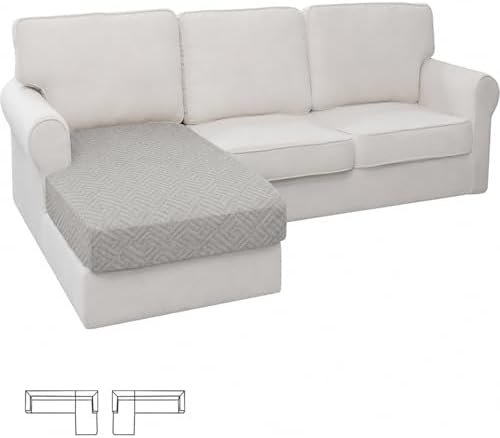 XINEAGE Stretch Chaise Cover for L Shaped Sofa Individual Sofa Slipcovers by XINEAGE