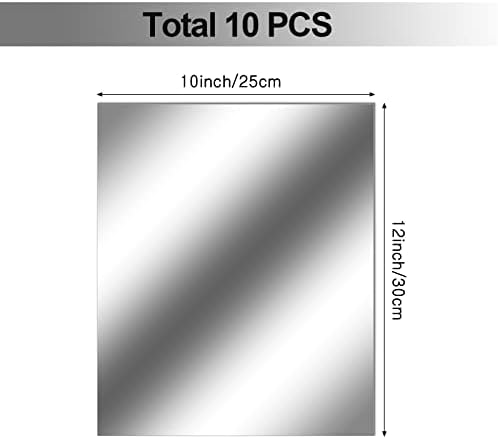 Zonon Flexible Mirror Sheets Self Adhesive Non Glass Mirror Tiles Stickers for Home Wall Decor(10 Pieces,10 x 12 Inches) - Image 6