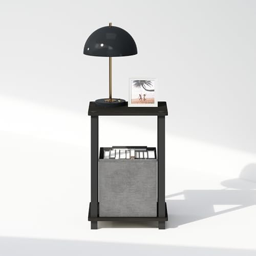 Furinno Simplistic Toolless 2-Tier Compact Night Stand, Espresso - Image 4