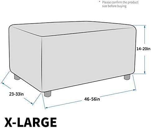 MAXIJIN Velvet Ottoman Slipcover Oversized Stretch Square Rectangle Footstool Slipcover Folding Storage Ottoman Covers for Living Room with Elastic Bottom (Ottoman X-Large, Dark Coffee) - Image 3