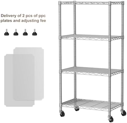 Golpart Shelves Storage Shelf Wire Closet Bathroom Organizers Metal Pantry - Image 3
