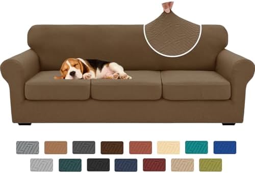 XINEAGE 3-Piece Stretch X-Large Sofa Cover, Washable Couch Covers for Dog by XINEAGE