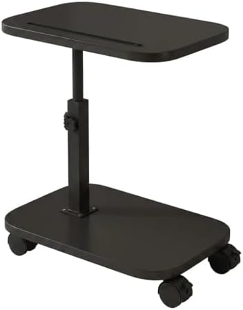 C Table End Table Adjustable Height, 360°Swivel TV Tray Table Couch Tables C Shaped Side Tables Living Room and Bedroom for Sofa, Bed,Chair (Black) by HYMIC