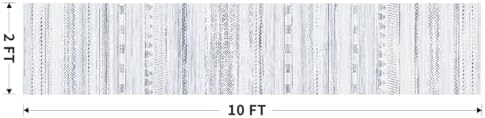2x10 Runner Rug Machine Washable Non Slip Area Rug Distressed Neutral Moroccan Boho Rug Ultra Soft Floor Runners for Hallways for Entryway Laundry Room Kitchen, Blue - Image 2