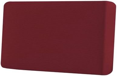 H.VERSAILTEX Super Stretch Individual Seat Cushion Covers Sofa Covers Couch Cushion Covers Slipcover Sets Thick Jacquard Textured Twill Fabric (1 Piece Loveseat Cushion Cover, Burgundy Red) by HVERSAILTEX