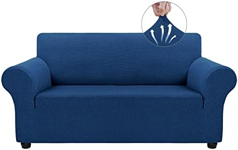 Asnomy Stretch Couch Covers Washable,loveseat Cover Slipcovers,Classic Blue by Asnomy