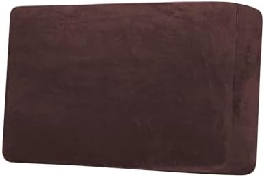 H.VERSAILTEX Velvet Stretch Individual Couch Cushion Cover Plush Slipcover for Loveseat Sofa Furniture Protector Seat Cover (1 Piece Loveseat Cushion Cover, Brown) by HVERSAILTEX