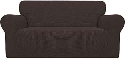 Easy-Going Stretch Oversized Loveseat Couch Covers Washable Chocolate by Easy-Going