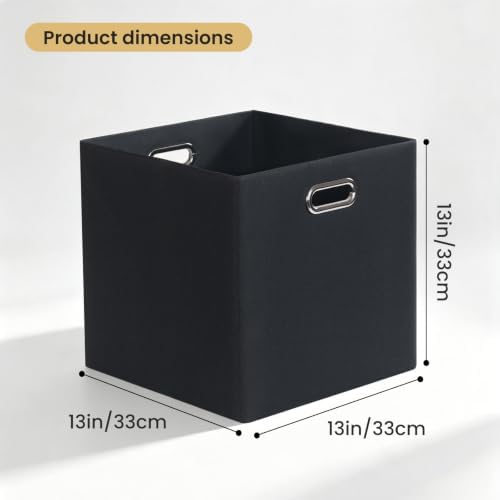 13x13 Storage Cubes Basket Containers for Shelf Cabinet Bookcase Boxes - Image 2