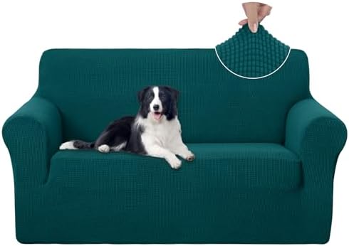 U-NICE HOME Loveseat Cover Stretch Couch Cover Sofa Slipcover, Blue by U-NICEHOME