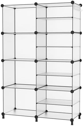 AWTATOS Closet Organizer 8 Cube Storage Shelves, Translucent by AWTATOS