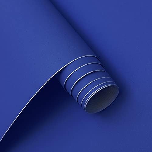 15.7" x 394" Blue Wallpaper Peel and Stick Contact Paper Waterproof Self Adhesive Wallpapers Removable Easy to Clean Vinyl Decorative for Wallcovering Furniture Cabinet by Micpolo