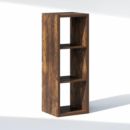 Furinno Cubic Extra Thick 3-Cube Closet Organizers and Storage, Amber Pine - Image 7