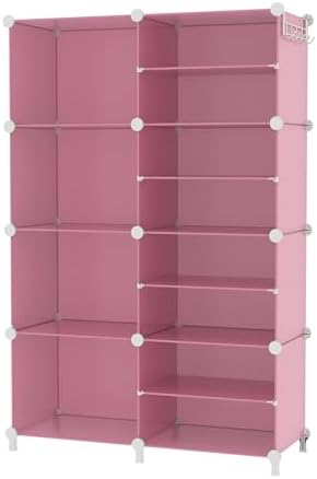 AWTATOS Closet Organizer 8 Cube Storage Shelves, Pink by AWTATOS