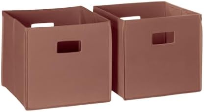 RiverRidge Folding Storage Bins - 2-pack of 10in Tall Terracotta Cubes by RiverRidgeHome