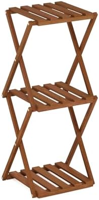 Furinno TIOMAN Outdoor Tool-Free 3-Tier Patio Table, Natural - Image 5