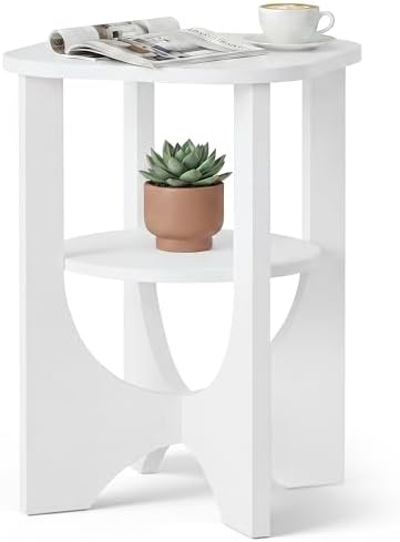 VASAGLE Side Table, 2 Tier Small Accent End Table, Nightstand by Unknown