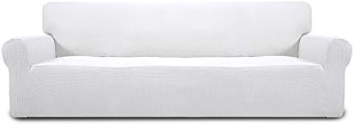 Easy-Going Stretch 4 Seater Oversized Sofa Couch Cover Snow White by Easy-Going
