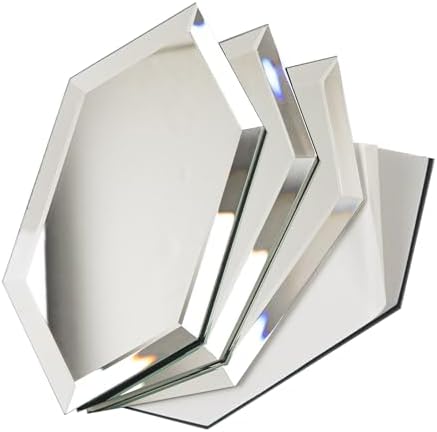 Lovdeco Peel and Stick Beveled Mirror Tile, Mirror Backsplash for Kitchen Bathroom Wall, 4x7.87 Inches Hexagon, Silver (30 Pcs, 4.8 SQ.FT.) by Lovdeco