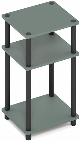 Furinno JUST Toolless 3-Tier Side Table, Open Shelf End Table, Sage Green - Image 6