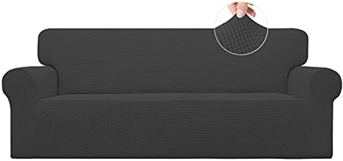 Easy-Going Stretch Couch Covers for Sofa Washable Large Dark Gray by Easy-Going