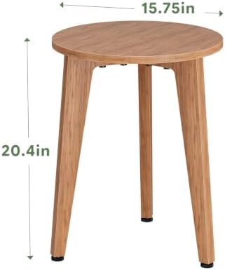 Simple Trending Side Table, Round End Table with Tapered Legs - Image 3