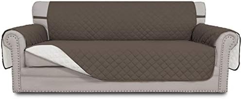 Easy-Going Reversible Couch Cover, 4 Seater Sofa, Taupe/Ivory by Easy-Going