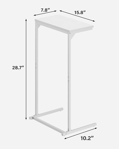 TUTOTAK C Shaped End Table, Small Side Table, 28.7 inch Tall Couch Table - Image 7