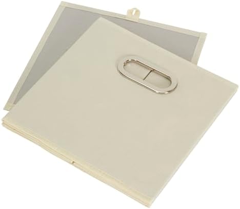 Household Essentials 82-1 Foldable Fabric Storage Bins |Set of 6 Cubby Cubes with Handles | Natural (Pack of 6) - Image 5