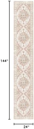 Madane Washable Runner Rugs 2x12 Long for Hallway Kitchen Soft, Pink - Image 2