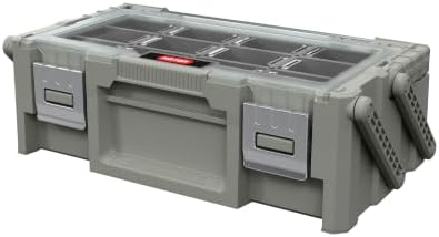 18" Cantilever Tool Box Organizer, Olive Green Heavy-Duty Tool Storage Box - Image 2