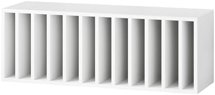 IOTXY DIY Modular Cubby Bookcase - Stackable 12-Cube Open Bookshelf, White by IOTXY