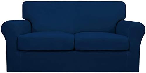 Easy-Going 3 Pieces Stretch Loveseat Couch Cover for 2 Cushion Washable by Easy-Going