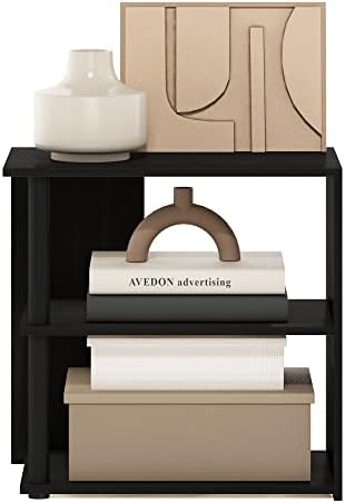 Furinno Romain Side Table, 2-Tier End Table with Open Shelf, Night Stand, Bedside Table, for Living Room, Bedroom, Espresso - Image 4