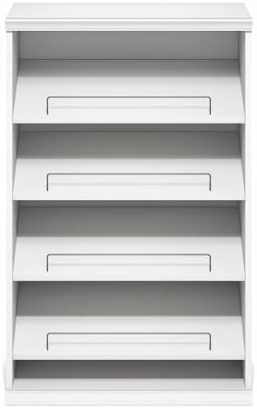 Furinno FANO Shoe Rack, 4-Tier Shoe Organizer, Closet Shoe Shelf with Angled, Adjustable Shelves, Stackable Shoe Storage, 15.9 x 23.6 x 36.2 for Wardrobe, Bedroom, Living Room, White - Image 7