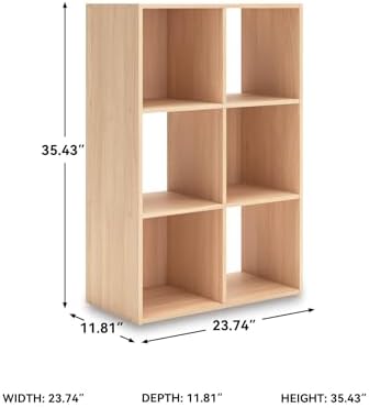 Signature Design by Ashley Piperton 6 Cube Storage Organizer, Cubby Shelf - Image 3