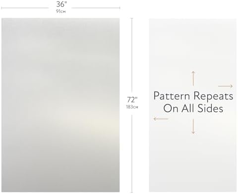 Artscape Etched Glass Large | Window Privacy Film Textured Glass Pattern | Non-Adhesive & UV Protection | Easy to Apply & Removable | 36 x 72 Inches - Image 3