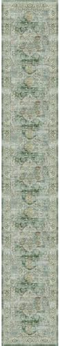Madane Washable Runner Rugs 2x12 Long for Hallway Kitchen Soft, Green - Image 3